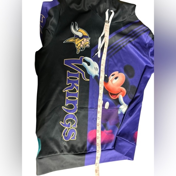 Minnesota Vikings Mickey Mouse 3D Hoodie‎ NFL Sweatshirt Unisex L - Picture 12 of 14